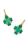 Irene Neuwirth 18kt Yellow Gold Emerald And Akoya Pearl Earrings In Gold