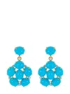 Irene Neuwirth 18kt Yellow Gold Kingman Turquoise Diamond Drop Earrings In Gold