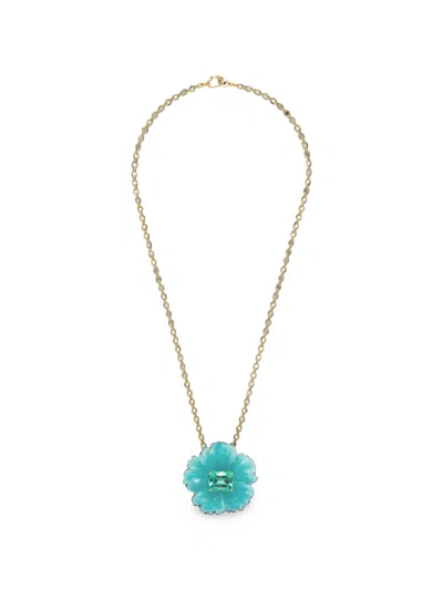 Irene Neuwirth Amazonite And Emerald Necklace In Blue