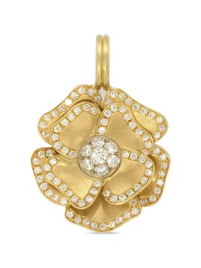 Irene Neuwirth Blossom Camelia Lucky Charm Diamond Pendant In Gold