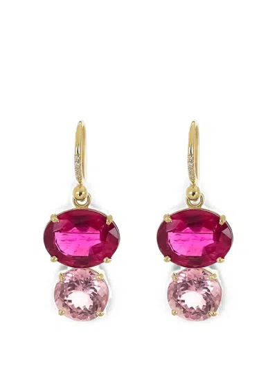 Irene Neuwirth Embellished Drop Earrings In Gold