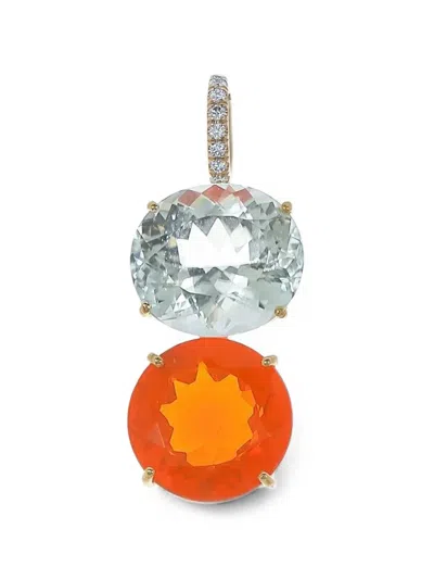 Irene Neuwirth Gemmy Gem Multi-stone Pendant In Orange