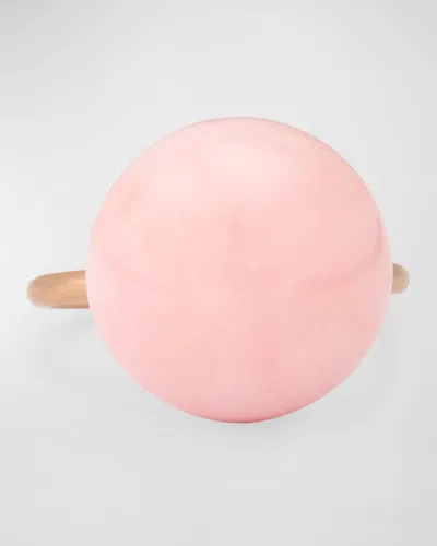 Irene Neuwirth Gumball 18k Rose Gold Ring Set With 16mm Pink Opal