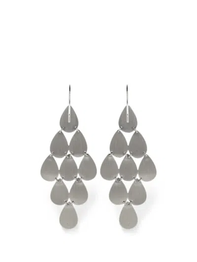 Irene Neuwirth Nine-drop Chandelier Earrings In Silver