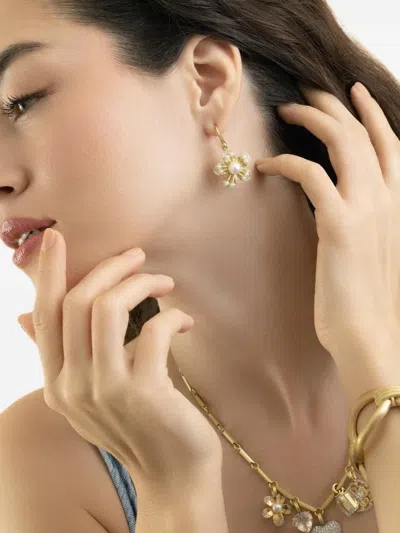 Irene Neuwirth Pearl And Diamond Earrings In Transparent