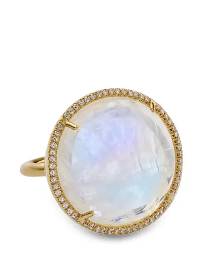 Irene Neuwirth Rainbow Moonstone And Diamond Ring In Multi