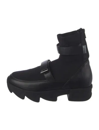 Pre-owned Iri Leather Combat Boots In Black