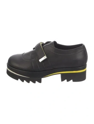 Pre-owned Iri Leather Oxfords In Black