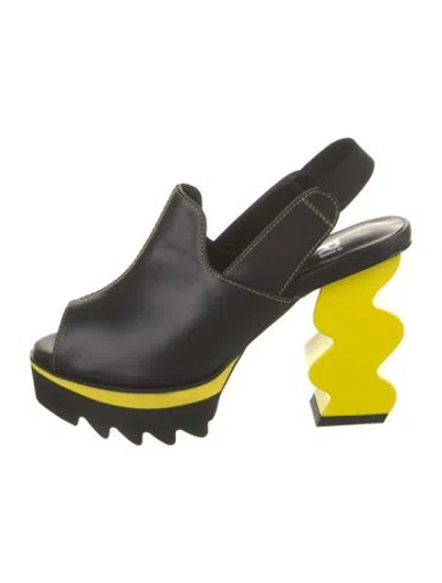 Pre-owned Iri Leather Slingback Pumps In Green