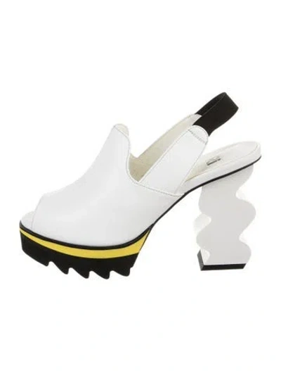 Pre-owned Iri Leather Slingback Sandals In Multi
