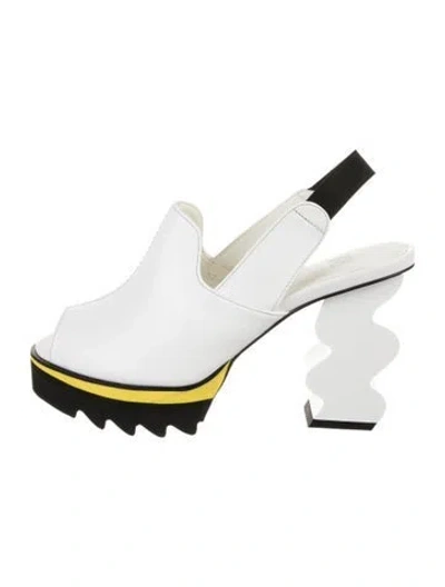 Pre-owned Iri Leather Slingback Sandals In Multi