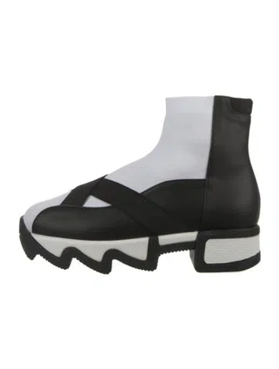 Pre-owned Iri Leather Sock Sneakers W/ Tags In Black