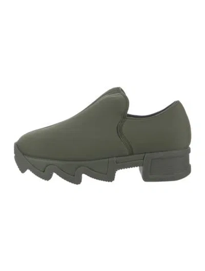 Pre-owned Iri Neoprene Chunky Sneakers In Green