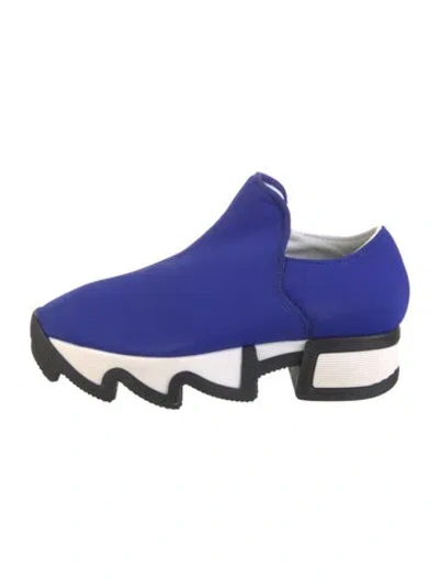 Pre-owned Iri Neoprene Colorblock Pattern Athletic Sneakers In Blue