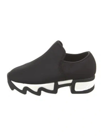 Pre-owned Iri Neoprene Colorblock Pattern Sneakers In Black