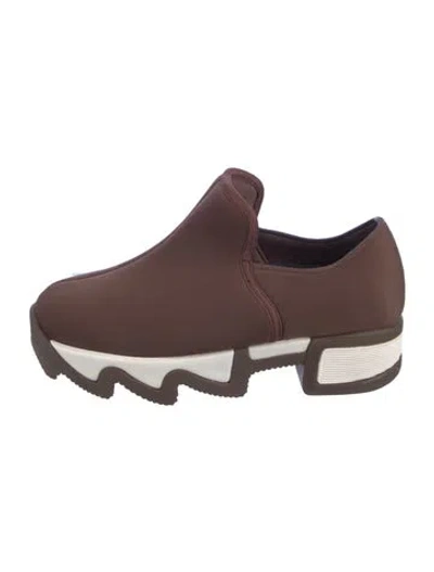 Pre-owned Iri Neoprene Sneakers In Brown