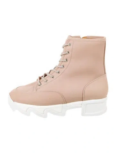 Pre-owned Iri Nubuck Lace-up Boots In Neutral