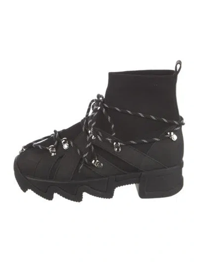 Pre-owned Iri Wedge Sneakers In Black
