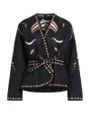Iride Woman Jacket Black Size S/m Viscose, Cotton, Linen