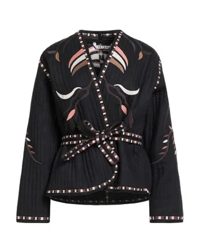 Iride Woman Jacket Black Size S/m Viscose, Cotton, Linen