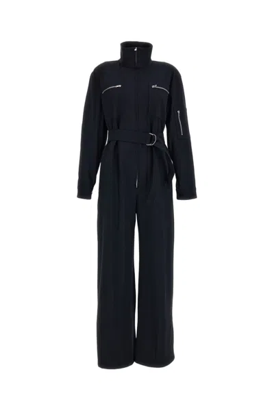 Irie Black High Collar Utility Jumpsuit In Blue