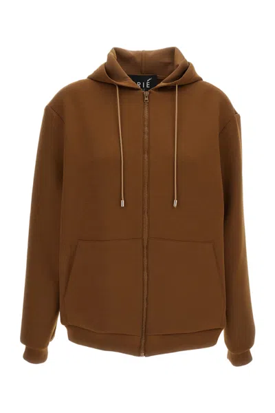 Irie Brown Zip-up Relaxed Hoodie