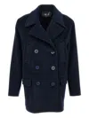 Irie Buttoned Peacoat In Blue