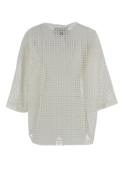 Irie Crisp White Button-down Blouse With Structured Collar