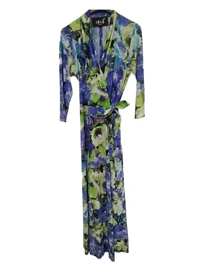 Irie Floral-print Wrap Dress In Purple