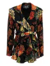 Irie Floral Ruffled Jacket In Black