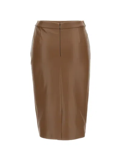 Irie High-waisted Pencil Skirt In Brown