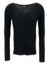 Irie Ribbed V-neck Sweater In Black