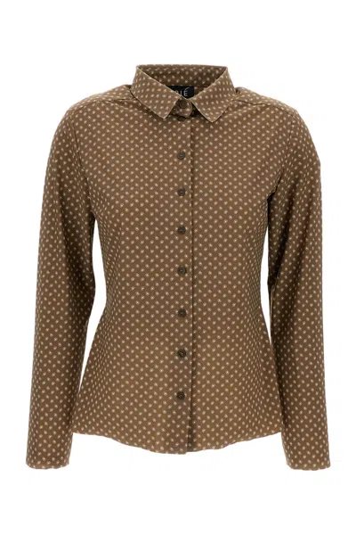 Irie Structured Brown Button-down Shirt With Timeless Appeal
