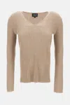 Irie V-neck Ribbed-knit Jumper In Neutral