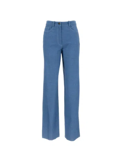 Irie Topstitching Trousers In Blue