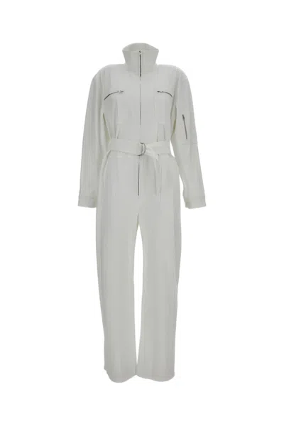 Irie White High Collar Utility Jumpsuit In Multi