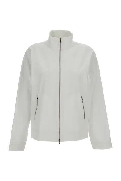 Irie White High Collar Zip-up Cropped Jacket