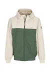 Iriedaily Men's Windbreaker Jacket Beige/green In Beige/green