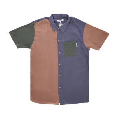 Iriedaily Viscolo Ssl Shirt Men's Short Sleeve Shirt Steelblue In Blue