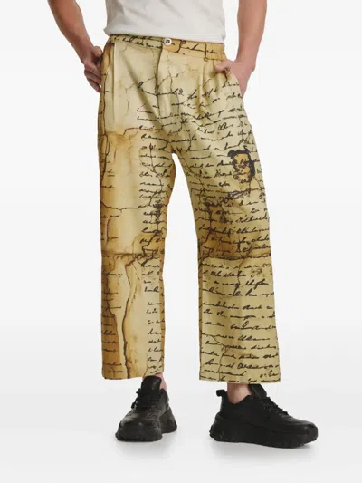 Irina Voinea Contracts Trousers In Gold