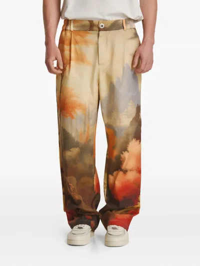 Irina Voinea Valley Of Life Trousers In Orange