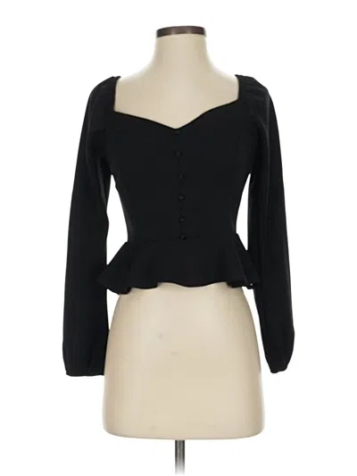 Pre-owned Iris 3/4 Sleeve Blouse In Black