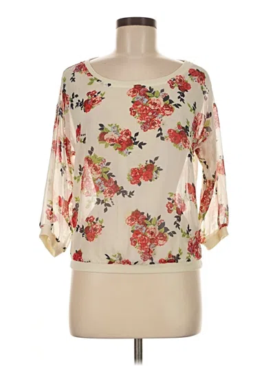 Pre-owned Iris 3/4 Sleeve Blouse In Ivory