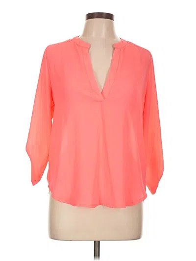 Pre-owned Iris 3/4 Sleeve Blouse In Orange