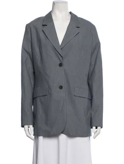 Pre-owned Iris & Ink Blazer In Grey
