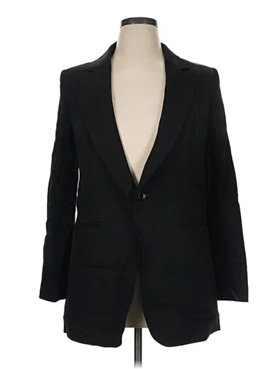 Pre-owned Iris & Ink Blazer Jacket In Black