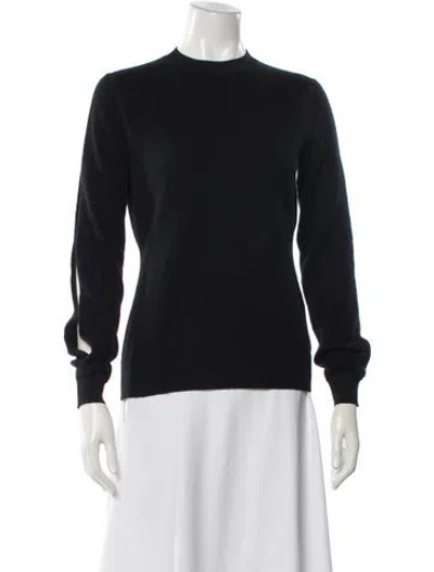 Pre-owned Iris & Ink Cashmere Crew Neck Sweater In Blue