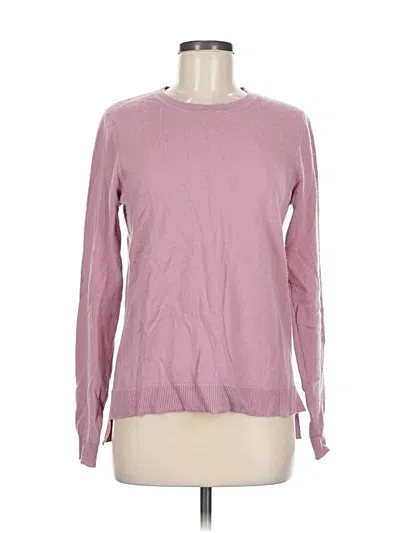 Pre-owned Iris & Ink Cashmere Pullover Sweater In Pink