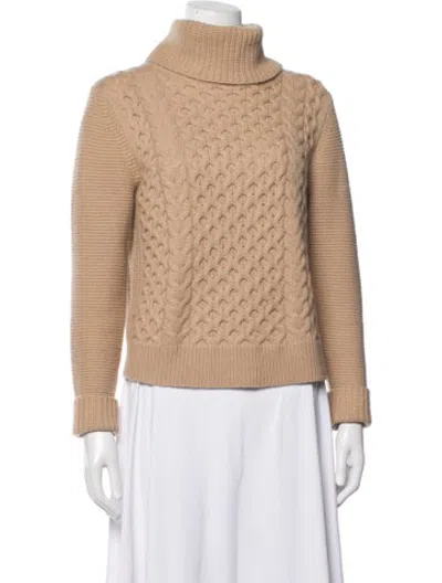 Pre-owned Iris & Ink Cashmere Turtleneck Sweater In Neutrals