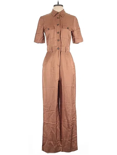 Pre-owned Iris & Ink Jumpsuit In Brown